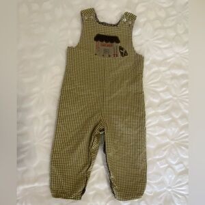 Reversible Gingham Jon Jon with Bait Shop/Pumpkin Appliqués